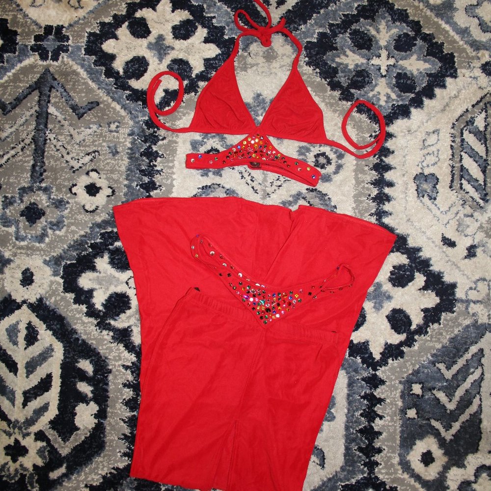 2 pc rhinestone dress